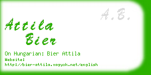 attila bier business card